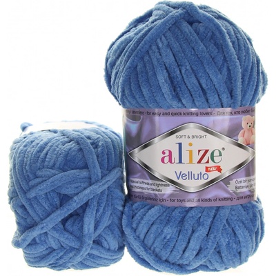 Alize Velluto modrošedá 374