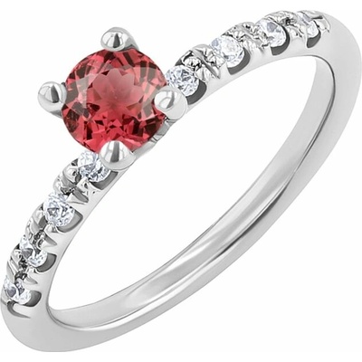 Eppi Zlatý zásnubní prsten s turmalínem a diamanty Megha R35967