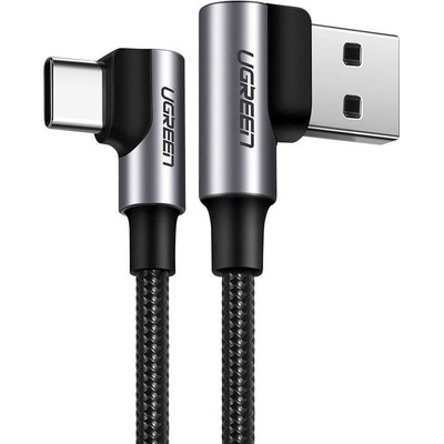 Ugreen US176 USB na USB-C, úhlový 3A, 0,5m, černý
