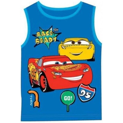 Setino chlapecké bavlněné tričko bez rukávů nátělník Auta Cars McQueen modré – Zboží Dáma