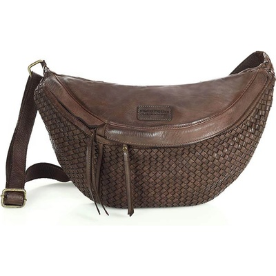 Mazzini Marco kožená crossbody kabelka čokoládová VS6b