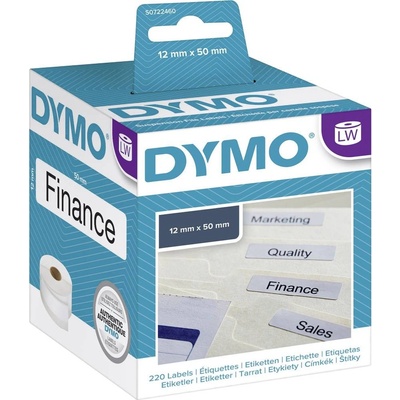 DYMO etikety v roli 99017 S0722460 50 x 12 mm papier biela 220 ks trvalé visacie etikety; S0722460