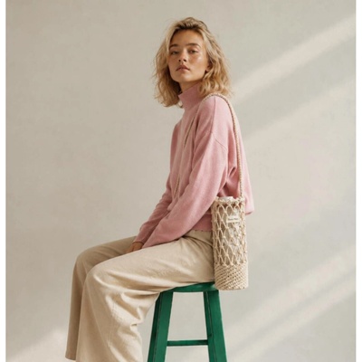Studio Noos Taška Bottle Bag Macrame - Natural