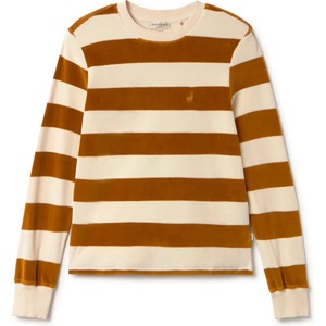 TWOTHIRDS Дамски пуловер TWOTHIRDS Women's Hawi Jumper - Gold Brown Stripes (117-3888-0113)