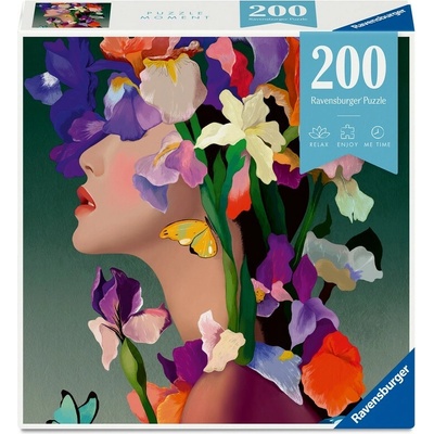 RAVENSBURGER Moment Květinová hlava Iris 200 dílků