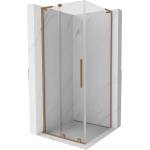 Mexen Velar L плъзгаща се душ кабина 120 x 120 см, прозрачно, матирано медно - 871-120-120-03-65 (871-120-120-03-65)