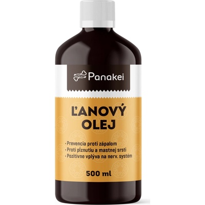 Panakei 100% ľanový olej pre psov 500 ml