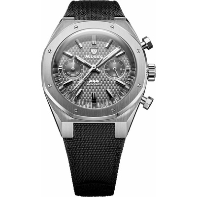 Nivada Grenchen F77 Chrono Meca Grey - Canvas Strap