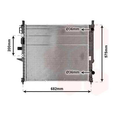 Chladič, chladenie motora VAN WEZEL 30002331