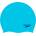 Speedo plain moulded silicone junior cap светло син