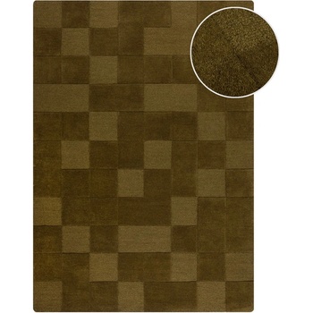 Flair Rugs Ръчно изработен вълнен килим в цвят каки 120x170 cm Checkerboard - Flair Rugs (503119376086)