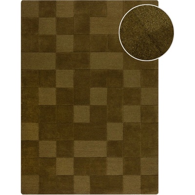 Flair Rugs Ръчно изработен вълнен килим в цвят каки 120x170 cm Checkerboard - Flair Rugs (503119376086)