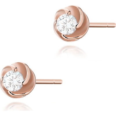 Blink-Blink Napichovacie náušnice ružové zlato s diamantami 0.20 ct 3139RDB