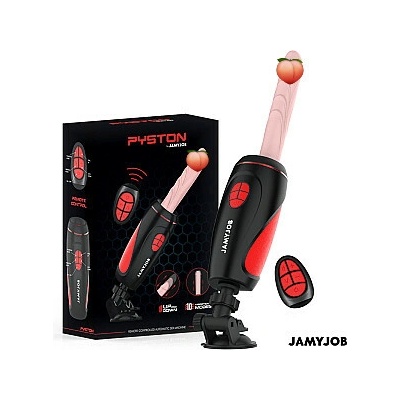 Jamyjob pyston base automatic masturbator with remote control dildo