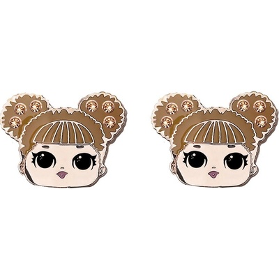L.O.L Surprise detské náušnice Queenbee Pin RG so Swarovski krištáľmi L2011QUE
