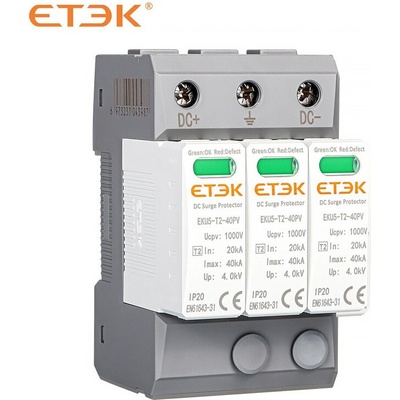 ETEK Přepěťová ochrana C,T2 3P 1000V DC15/40kA FVE