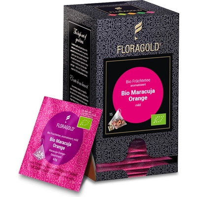 Florapharm Čaj FLORAGOLD Ovocný Maracuja Pomeranč BIO 15 ks