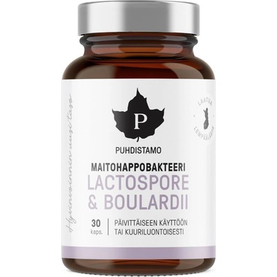 Puhdistamo Lactic Acid Bacteria Boulardii probiotika LactoSpore Lynside 30 kapslí
