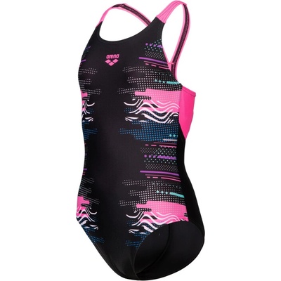 ARENA GIRLS RHYTHM SWIMSUIT V BACK Čierna 2025