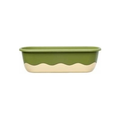 Plastia Samozavlažovací truhlík Mareta 60 zelená sv./slonová kost tm. 60 x 17.5 cm