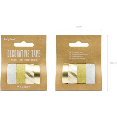 Party Deco dekorativní zlatý mix 4 ks – Sleviste.cz