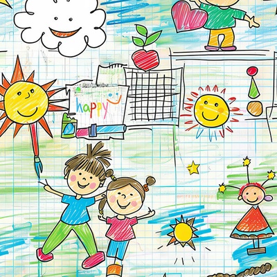 Takoy Panel na PUL nohavičky detská kresba na dvore