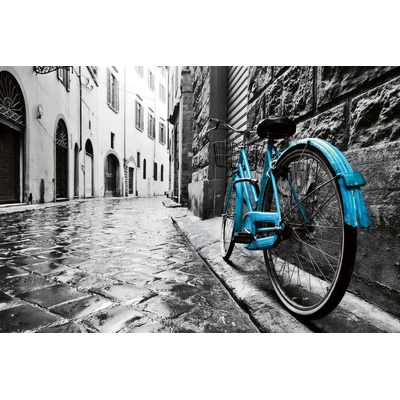 DIMEX ART Флизелинов фототапет ретро син велосипед 375 x 250 см