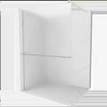 Mexen Kioto+ стена за душ с рафт Walk-in 130 x 200 cm, матирано, четка никел - 800-130-121-97-30 (800-130-121-97-30)