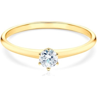 Savicki Zásnubný prsteň The Journey žlté zlato diamant TJ R7 D Z