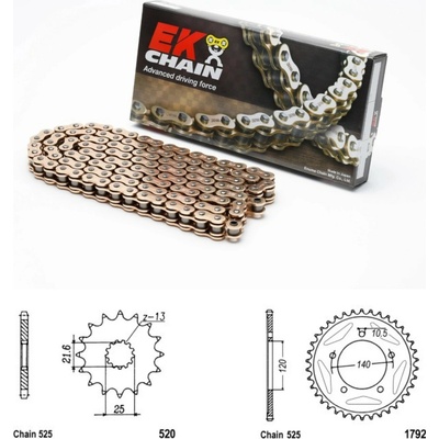 EK Chain Řetězová sada Suzuki DL 650 V-Strom 04-05