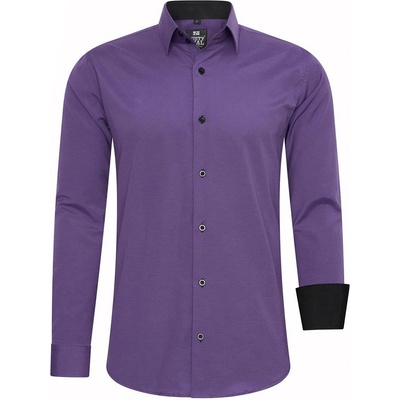 Rusty Neal pánská košile dlouhý rukáv slim fit R-44 fialová