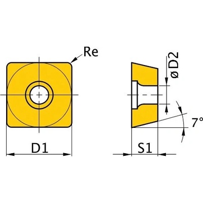 Břitové destičky S/90°, 5 ks
