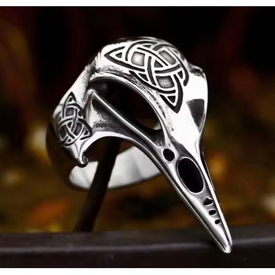 NNM пръстен Steel Viking Skull Raven - SS8-1272R