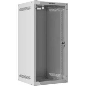 Lanberg Комуникационен шкаф, Lanberg rack cabinet 10" wall-mount 12U/280x310 for self-assembly with glass door grey (flat pack) (WF10-2312-10S) - megamag