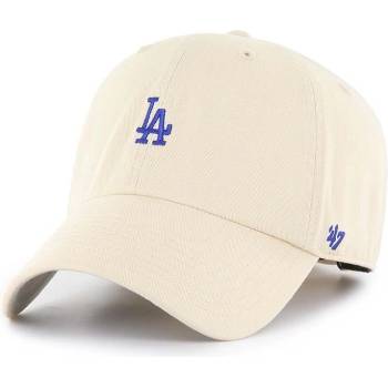 47 brand Памучна шапка с козирка 47 brand MLB Los Angeles Dodgers в бежово с апликация B-BSRNR12GWS-NTA (B.BSRNR12GWS.NTA)