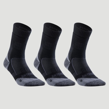 Artengo Športové ponožky RS 900 vysoké čierno-sivé 3 páry čierna