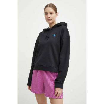 Adidas Памучен суичър adidas Originals в черно с качулка с апликация IU2458 (IU2458)