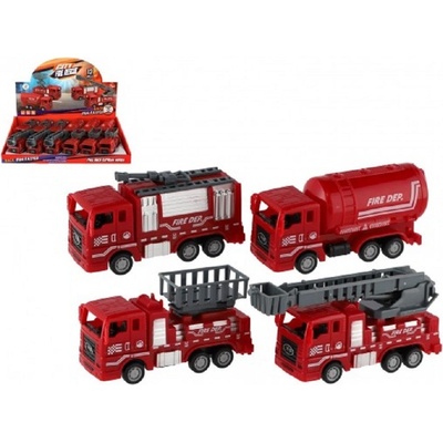 Teddies Auto hasiči na zpětné natažení 11 cm
