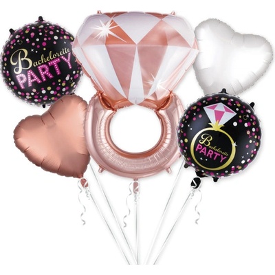 Godan jx 885618 Set fóliových balónov Bachelorette Party s prstienkom