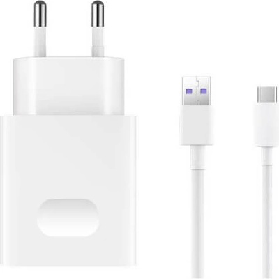 Huawei Super Fast Charger AP81 4.5A incl. USB-C Cable - захранване и USB-C кабел за устройства с USB-C стандарт (бял) (retail)