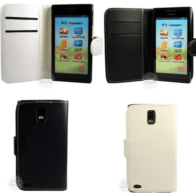 Huawei Ascend P1 Wallet Кожен Калъф + Скрийн Протектор