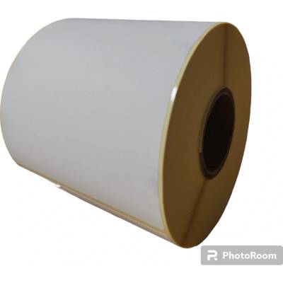 Termo Etiketa 100 mm x 150 mm, Perforácia, Thermo eco, Biela, Dutinka 40 mm, 400 ks/kotúč, Permanentné lepidlo, Priemer kotúča 109 mm