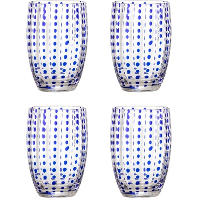 Bloomingville Brinley чаши 350 мл, сини, 4 бр (82072202)