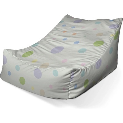 Sablio Sedací vak Lounge Trojfarebné bodky 80 x 95 x 50 cm