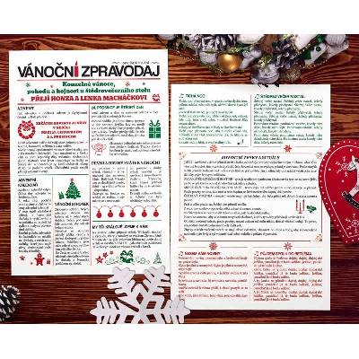 Vánoční zpravodaj s koledami - dvoustranný, elektronický