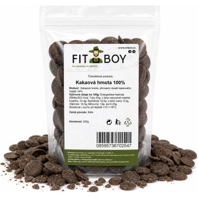 Fitboy Kakaová hmota 100% 200 g