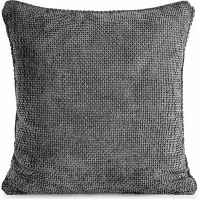 Takoy Povlak na polštář 45x45 cm žinylkový s ozdobnou vazbou ocelový ŽINILKA 6-HF-483846 | 45 x 45 cm