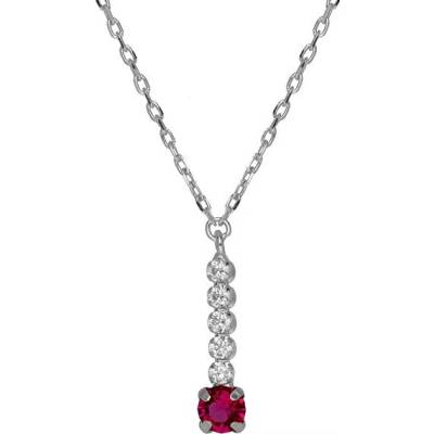 Victoria Cruz Elegantný strieborný náhrdelník s kryštálmi A4668-21HG