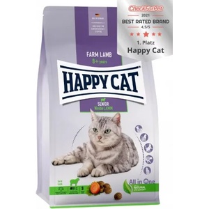 Happy Cat Culinary Senior Weide Lamb - храна за възрастни котки, над 8 години, с агнешко месо, пилешко, картофи, ориз, 1, 300 кг, Германия - 70614
