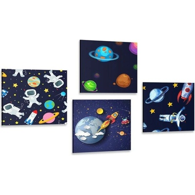 Set obrazů záhadný vesmír - 4x 40x40